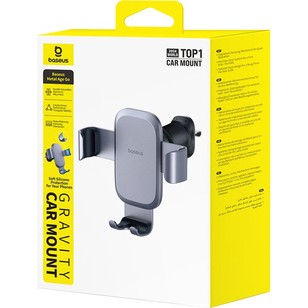 Soporte para Auto Baseus Metal Age Gravity, Universal, Gris C40478701813-00