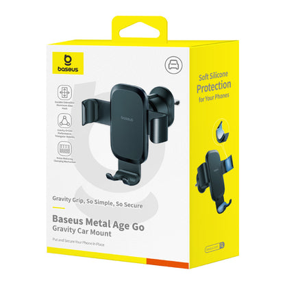 Soporte de Coche Baseus Metal Age Gravity, Universal, Negro C40478701123-00