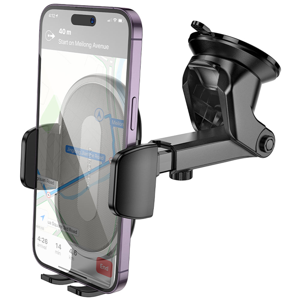 Borofone BH134 Rio Car Holder, 4.5inch - 7inch, Black