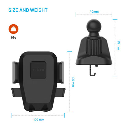 Soporte Auto Fixed Iconiq Lock, Universal, Negro