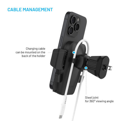 Soporte Auto Fixed Iconiq Lock, Universal, Negro