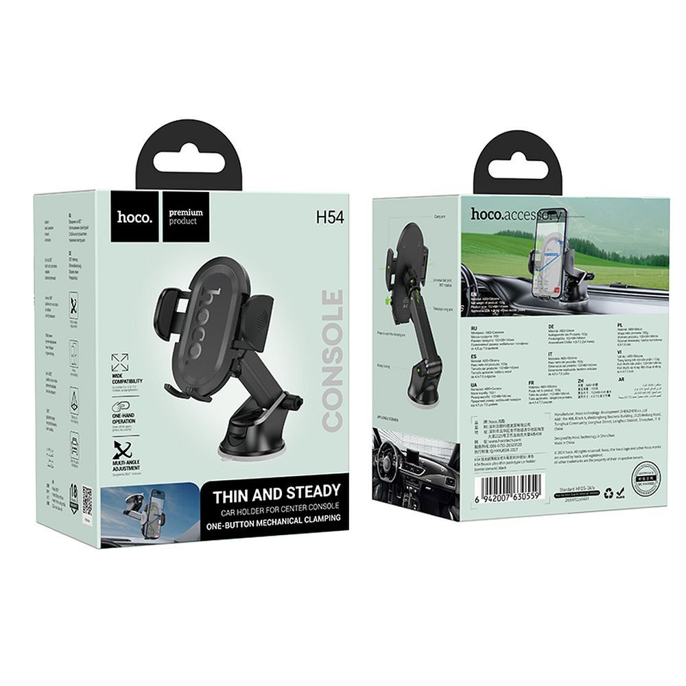 Soporte para Auto HOCO H54, Universal, Negro