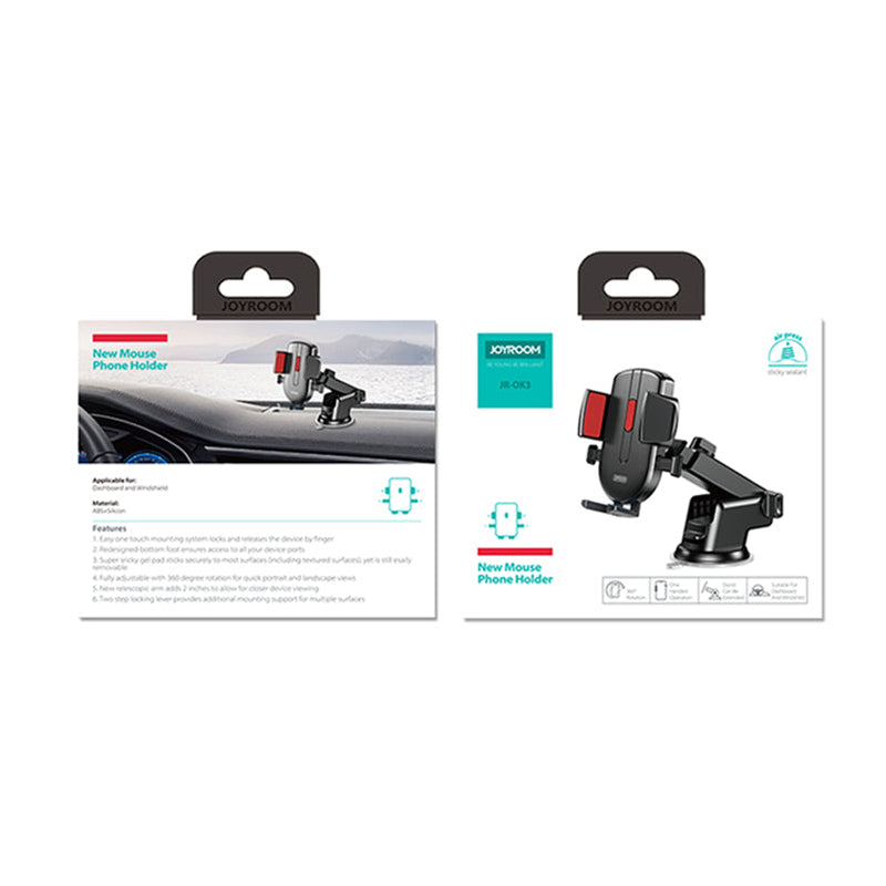 Soporte para coche Joyroom JR-OK3, 4 pulgadas - 6.7 pulgadas, Negro