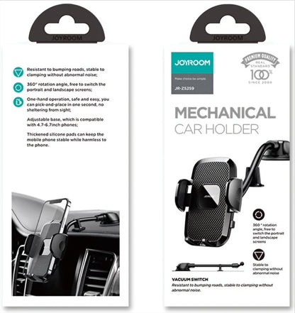 Soporte para coche Joyroom JR-ZS259 Dash, 4.7 pulgadas - 6.9 pulgadas, Negro