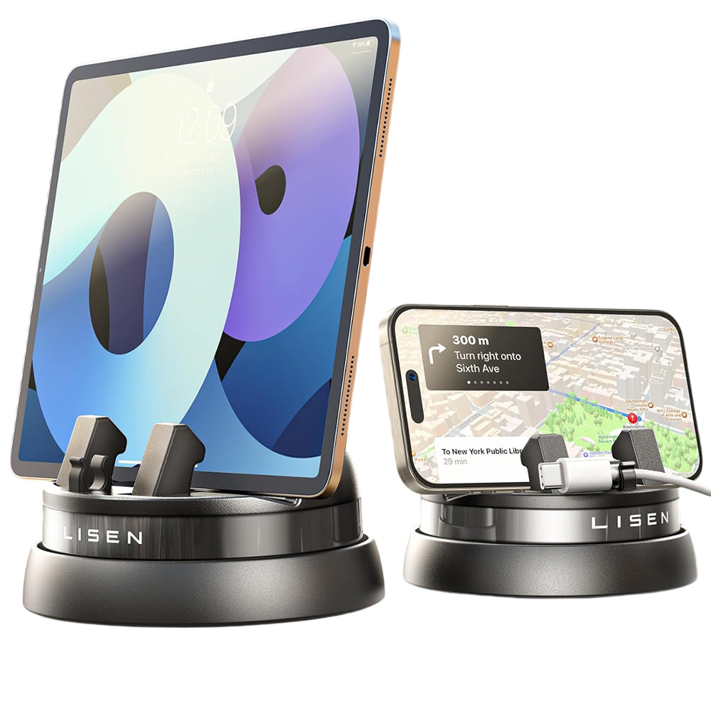 Soporte Auto Lisen para Teléfono / Tableta con grosor 6mm - 13mm, Negro YL0224060015