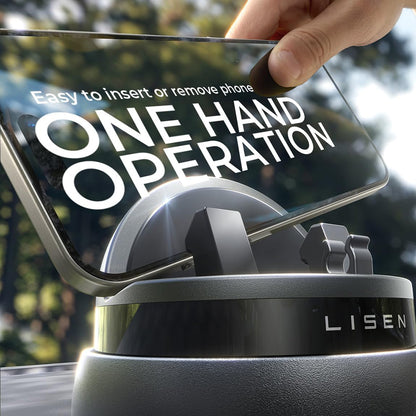 Soporte Auto Lisen para Teléfono / Tableta con grosor 6mm - 13mm, Negro YL0224060015