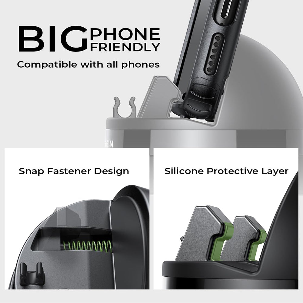 Soporte Auto Lisen para Teléfono / Tableta con grosor 6mm - 13mm, Negro YL0224060015