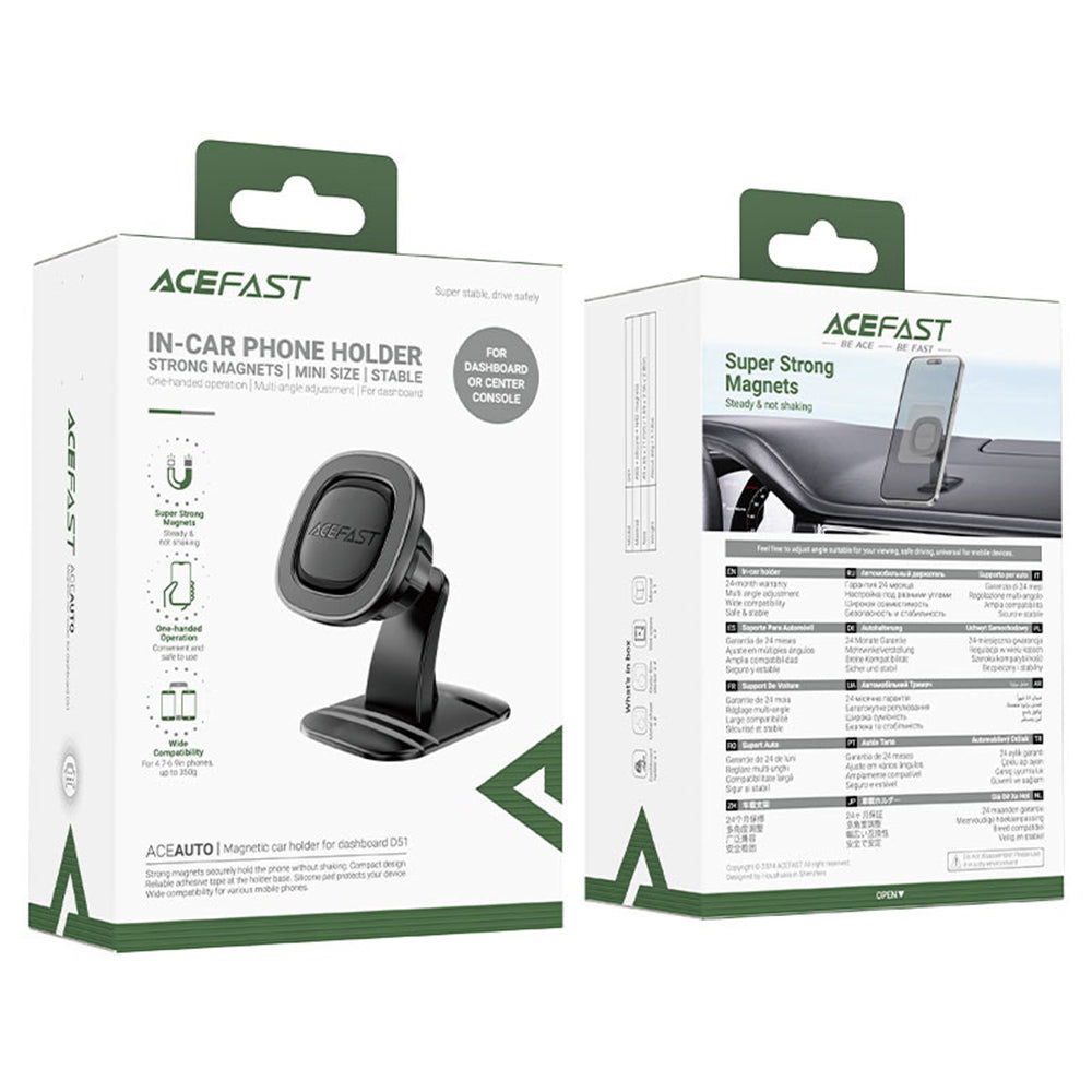 Soporte Magnético para Auto Acefast D51, Universal, Negro