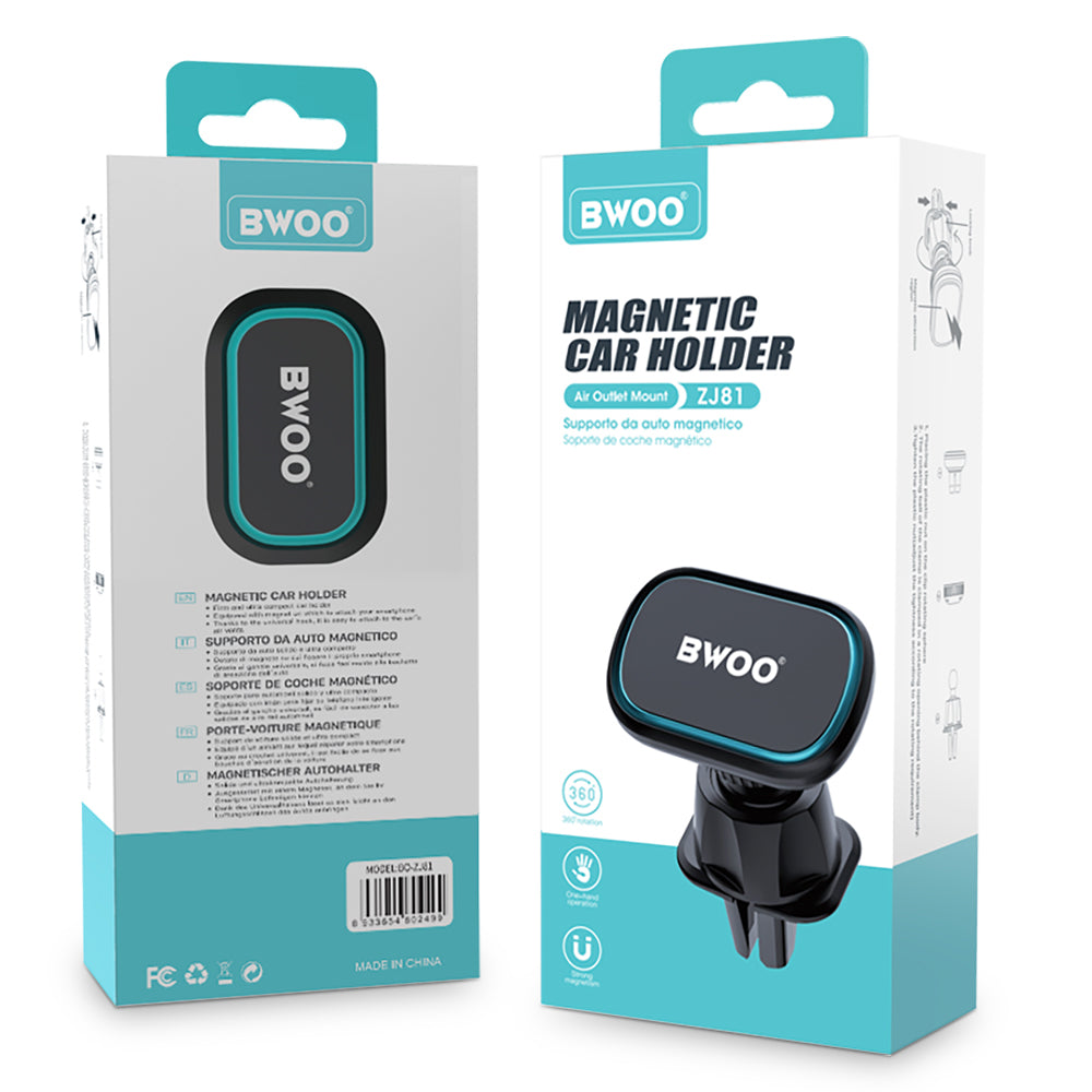 Soporte Magnético para Auto BWOO BO-ZJ81, Universal, Negro