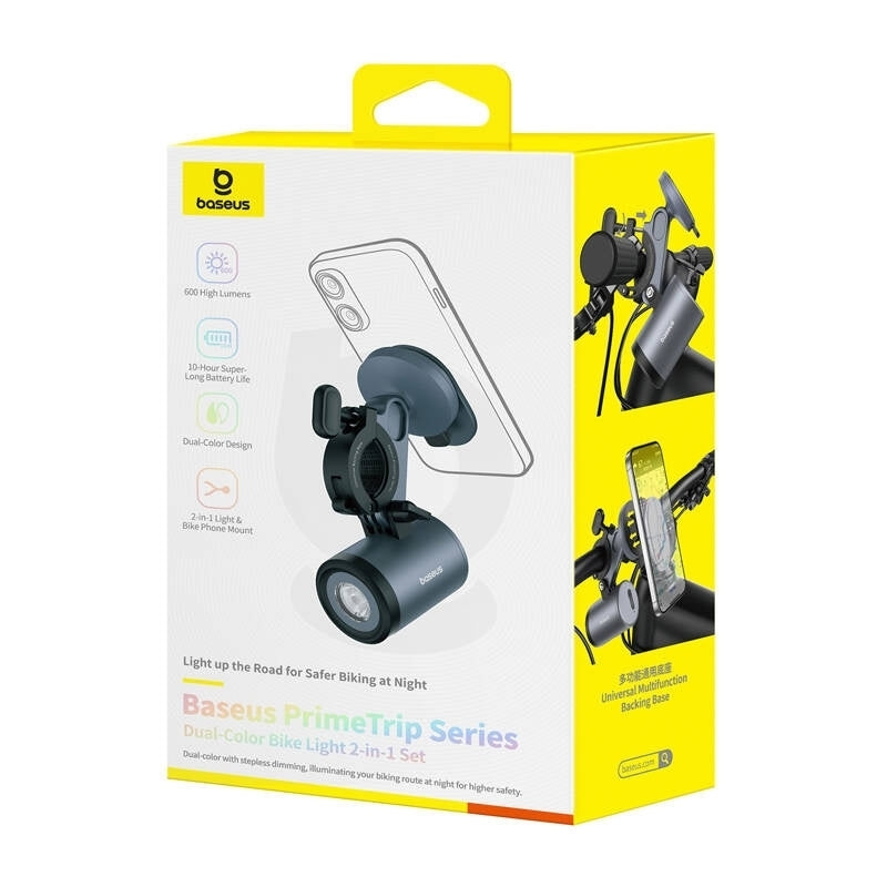 Soporte para Bicicleta con Linterna Baseus PrimeTrip, Universal, Negro C12569000121-00