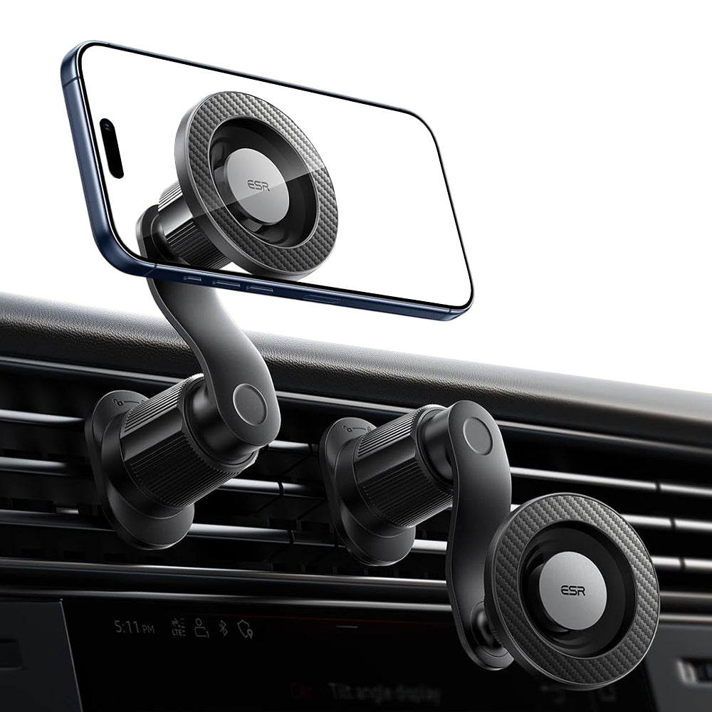 Soporte Auto Magnético ESR OmniLock Vent, Universal, Negro