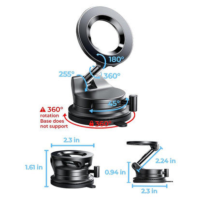 Soporte de Coche Magnético Lisen A608, 4 pulgadas - 7 pulgadas, Negro