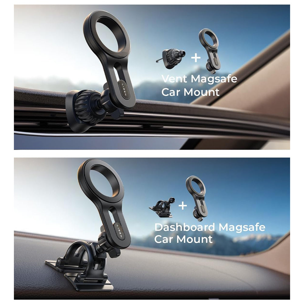 Soporte Auto Magnético Lisen, Universal, Negro YL0224050011