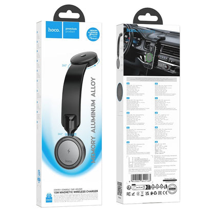 Cargador de Coche Inalámbrico HOCO HW29, 15W, 1.67A, Negro