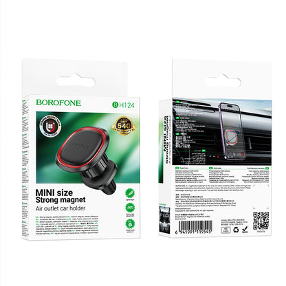 Soporte Auto Magnético Borofone BH124 Roman, Universal, Negro