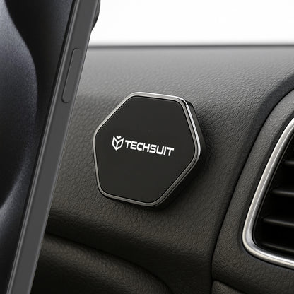 Soporte Auto Magnético Techsuit HOLD210-C, Universal, Negro