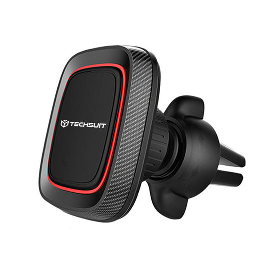 Soporte Auto Magnético Techsuit S4, Universal, Negro Rojo