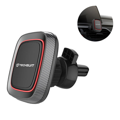 Soporte Auto Magnético Techsuit S5, Universal, Negro Rojo