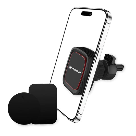 Soporte Auto Magnético Techsuit S5, Universal, Negro Rojo