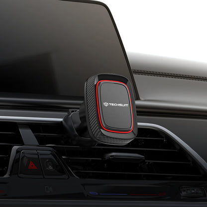 Soporte Auto Magnético Techsuit S5, Universal, Negro Rojo