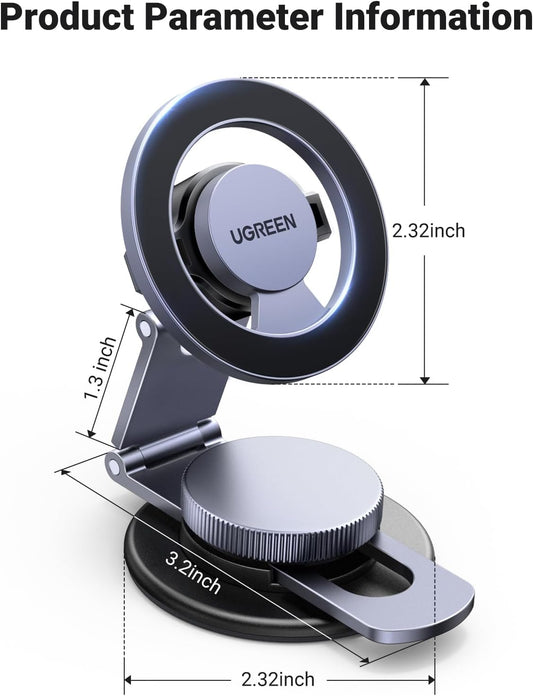 Soporte Magnético para Auto UGREEN LP865, Universal, Negro
