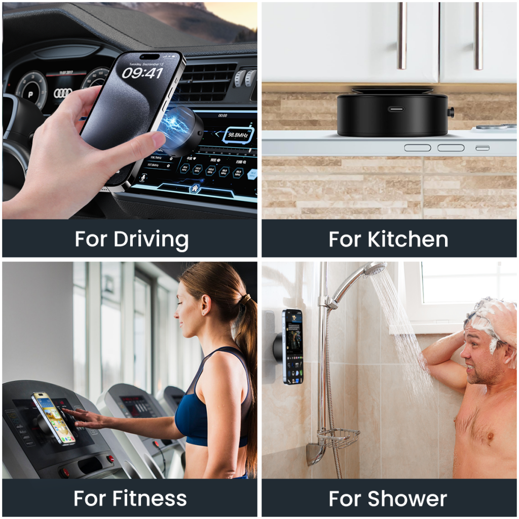 Soporte Auto Magnético XO Design C155, Universal, Negro