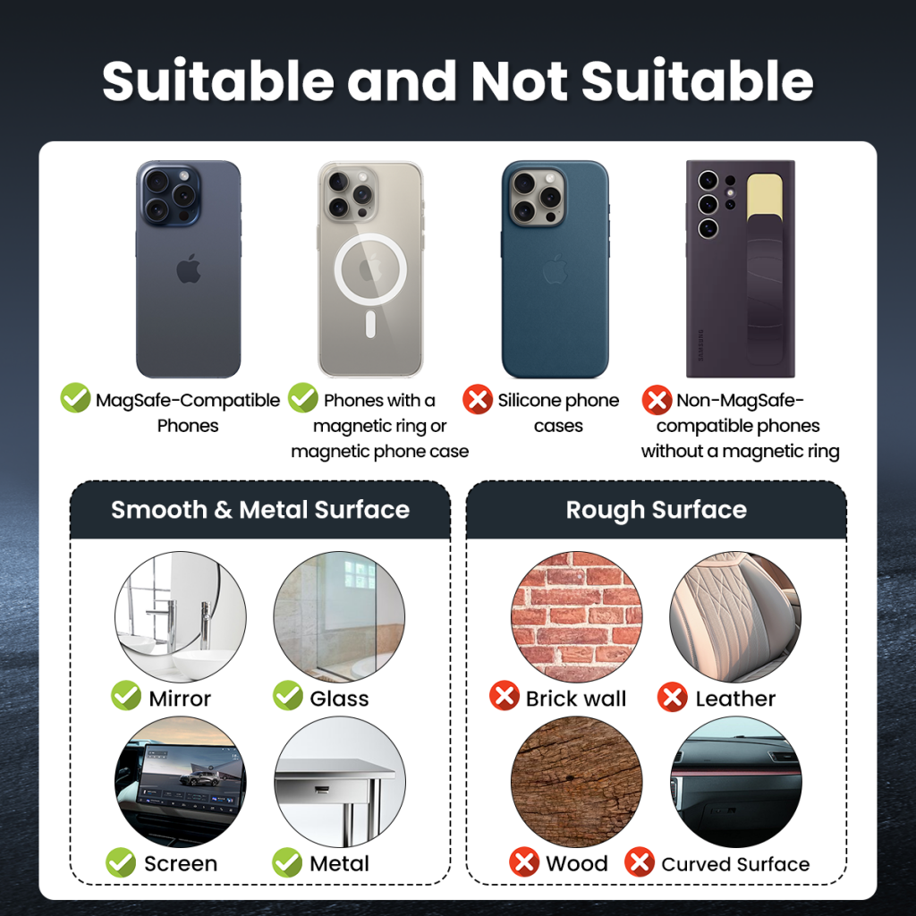 Soporte Auto Magnético XO Design C155, Universal, Negro