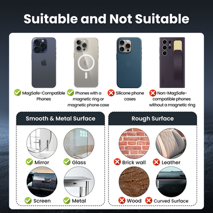 Soporte Auto Magnético XO Design C155, Universal, Negro