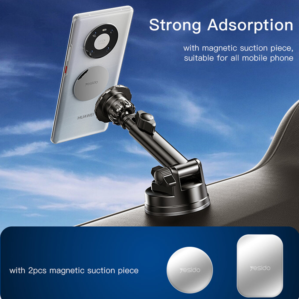 Soporte Auto Magnético Yesido C160, Universal, Negro