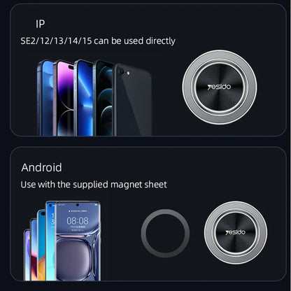 Soporte Magnético para Auto Yesido C179, Universal, Negro