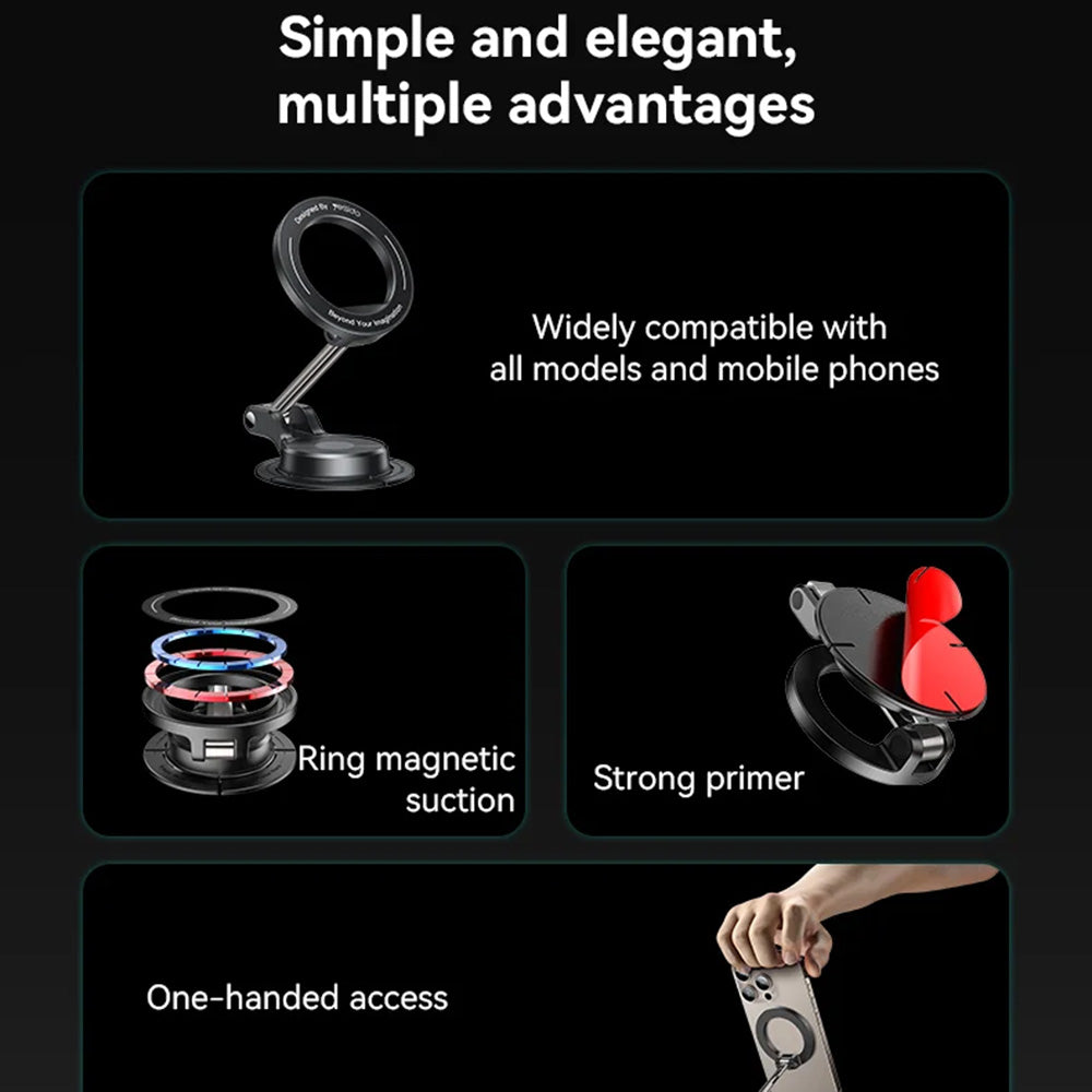 Soporte Magnético para Auto Yesido C218, Universal, Negro