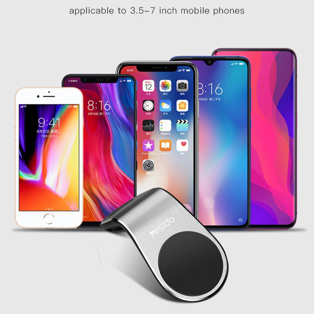 Soporte Magnético para Auto Yesido C64, Universal, Negro