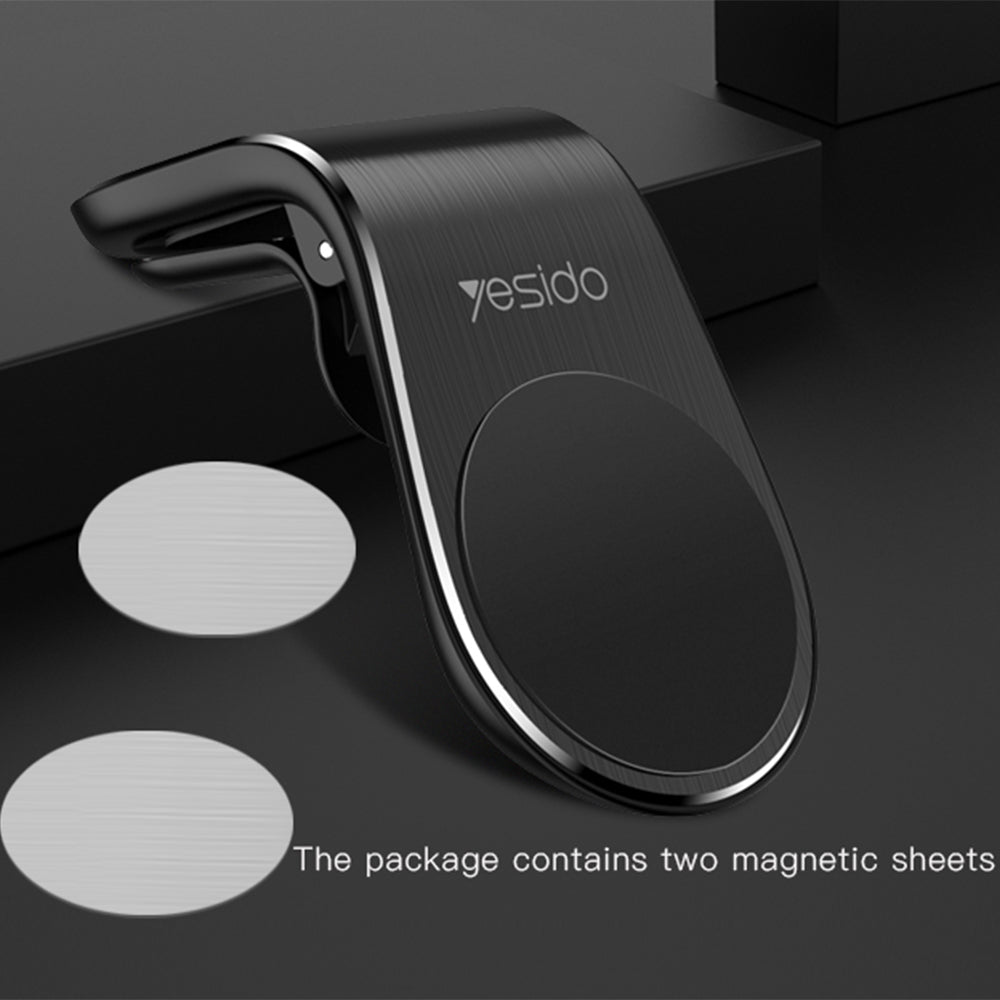 Soporte Magnético para Auto Yesido C64, Universal, Negro