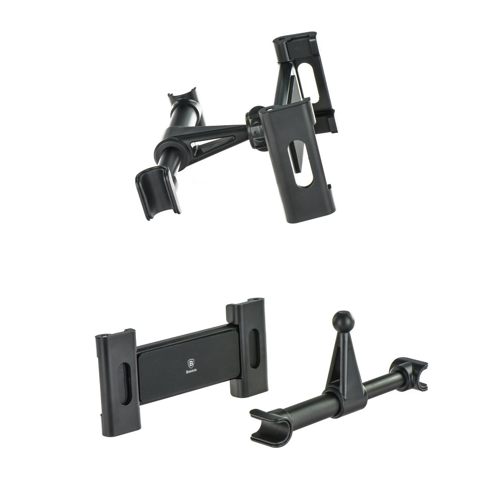 Soporte para reposacabezas de coche Baseus BackSeat para teléfono / tableta, 4.7 pulgadas - 12.9 pulgadas, negro, reacondicionado SUHZ-01