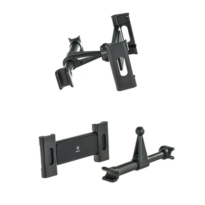 Soporte para reposacabezas de coche Baseus BackSeat para teléfono / tableta, 4.7 pulgadas - 12.9 pulgadas, negro, reacondicionado SUHZ-01