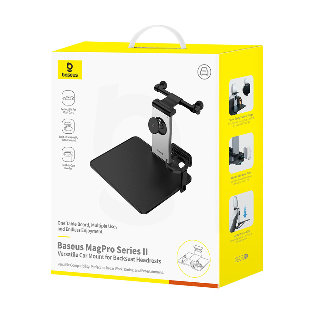 Soporte Auto Magnético para Reposacabezas Baseus MagPro II, Universal, Negro C40272901121-00