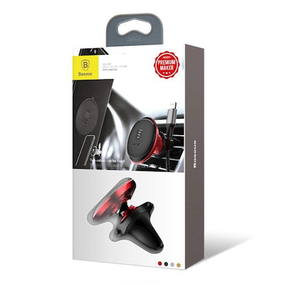 Soporte Auto Magnético Baseus Air Vent, Universal, Rojo SUGX-A09