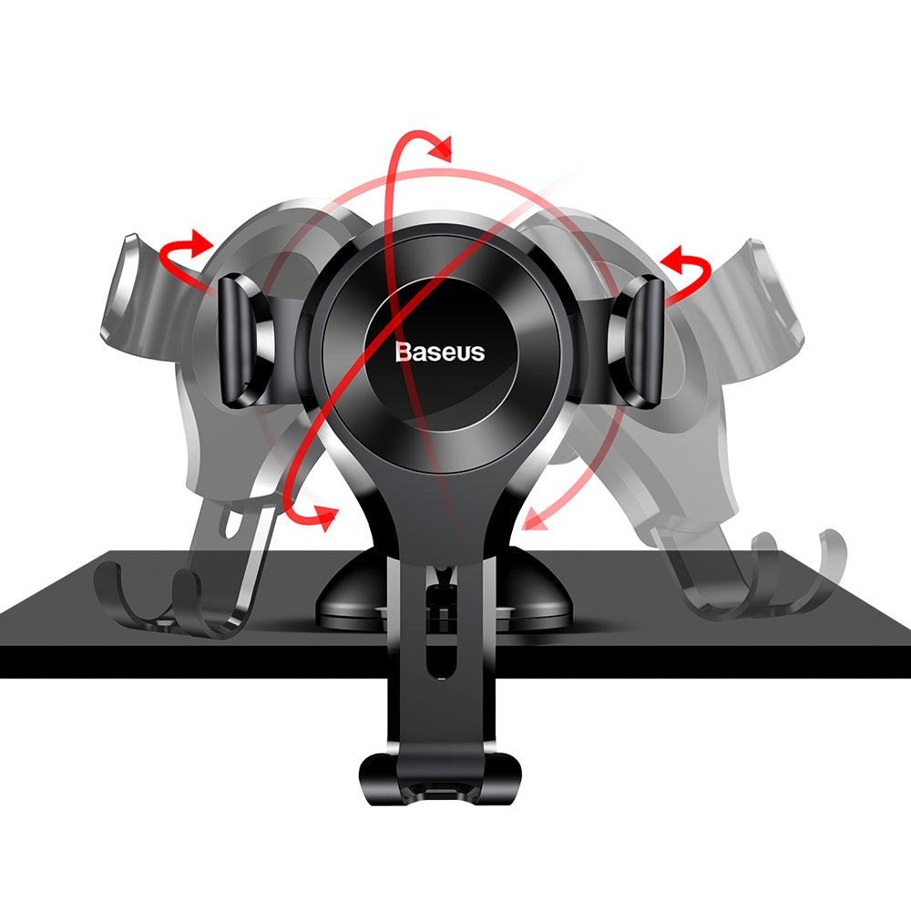 Baseus Osculum Gravity Soporte para coche, 63mm - 85mm, SUYL-XP01 Negro