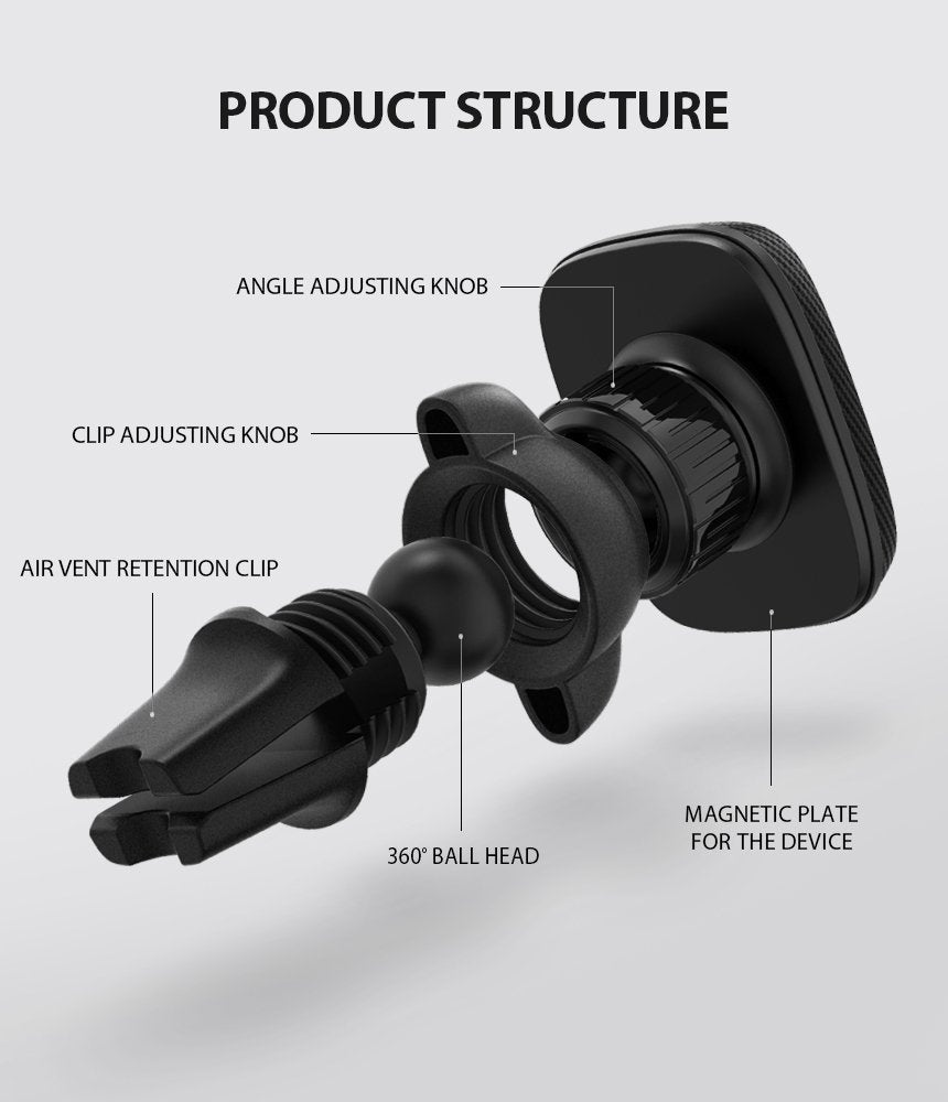 Soporte Auto Magnético Ringke Power Clip, Universal, Negro