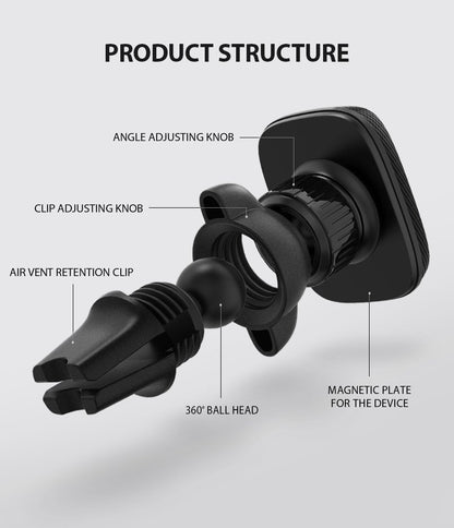 Soporte Auto Magnético Ringke Power Clip, Universal, Negro