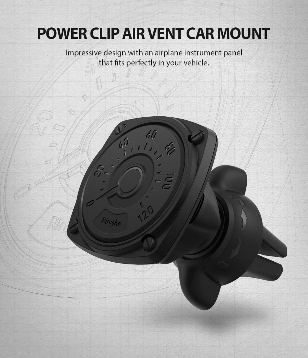 Soporte Auto Magnético Ringke Power Clip, Universal, Negro