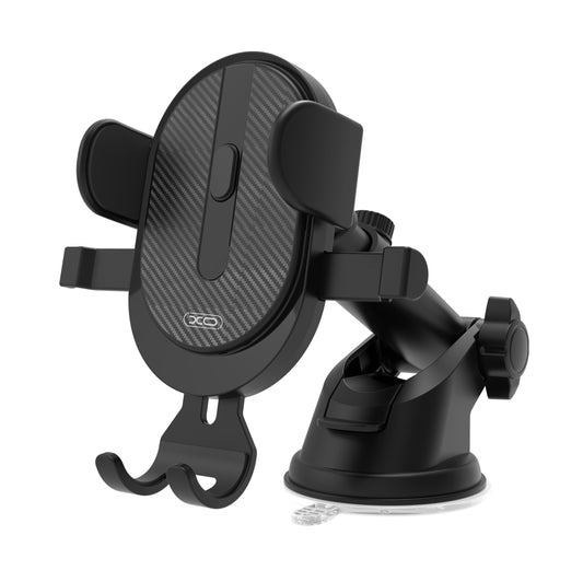Soporte para coche XO Design C60 2en1, 4 pulgadas - 6 pulgadas, Negro