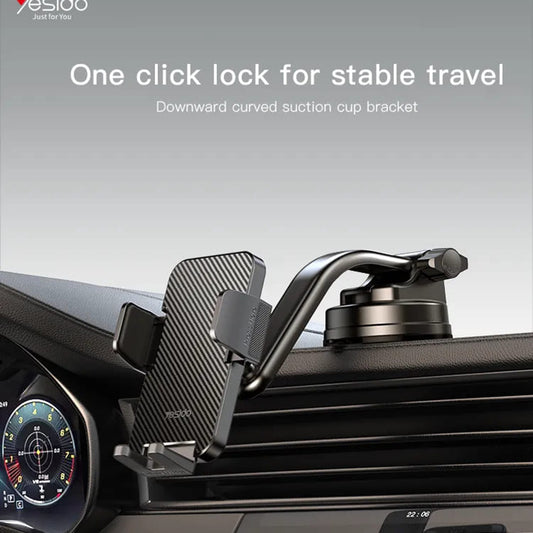 Soporte para coche Yesido C172, 4 pulgadas - 7 pulgadas, Negro