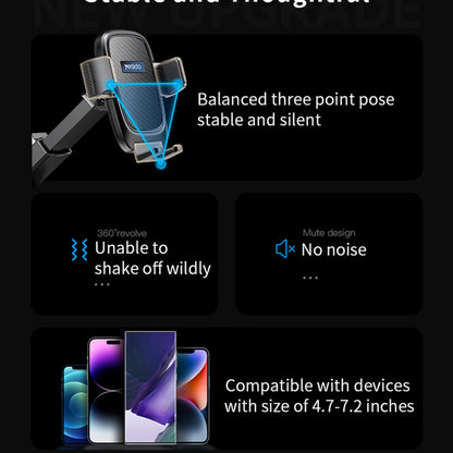 Soporte para Auto Yesido C262, 4.7 pulgadas - 7.2 pulgadas, Negro