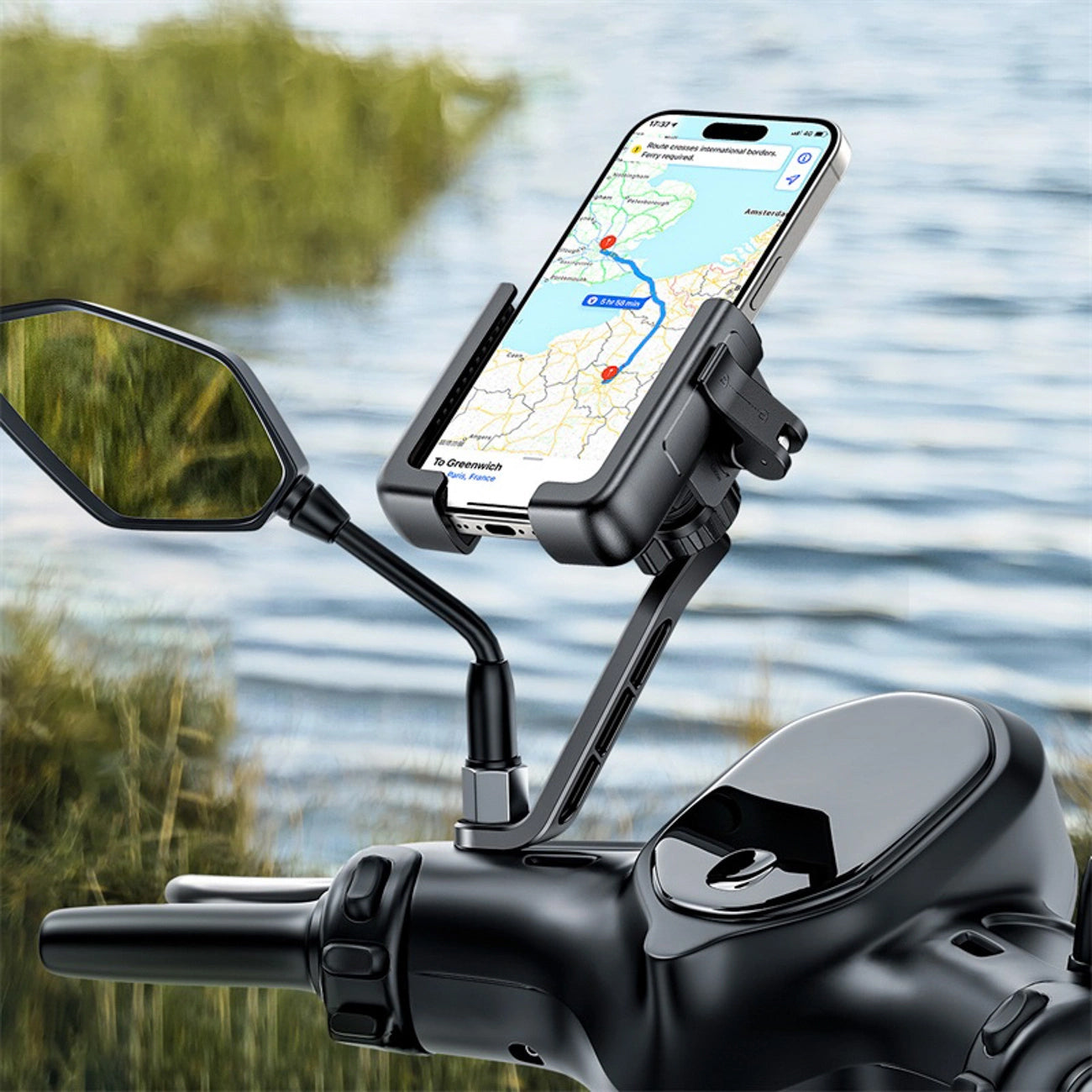 Soporte para Bicicleta Baseus GoTrip, 5.7 pulgadas - 7.2 pulgadas, Negro C40572301111-01