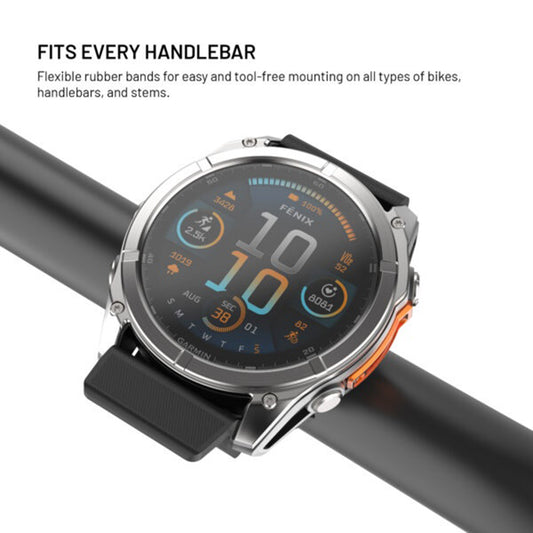 Soporte Bicicleta Fixed para Garmin Watch 22mm / Edge Computer, Negro