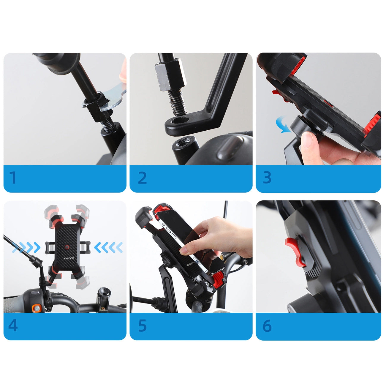 Soporte para Bicicleta Joyroom JR-ZS288-m, 4.7 pulgadas - 7 pulgadas, Negro