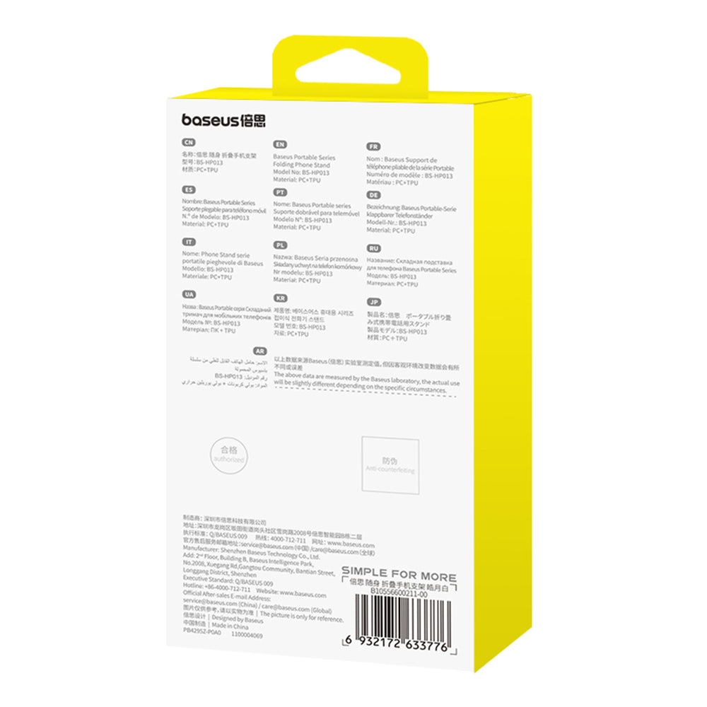 Soporte de Escritorio Baseus Portable, Universal, Blanco B10556600211-00