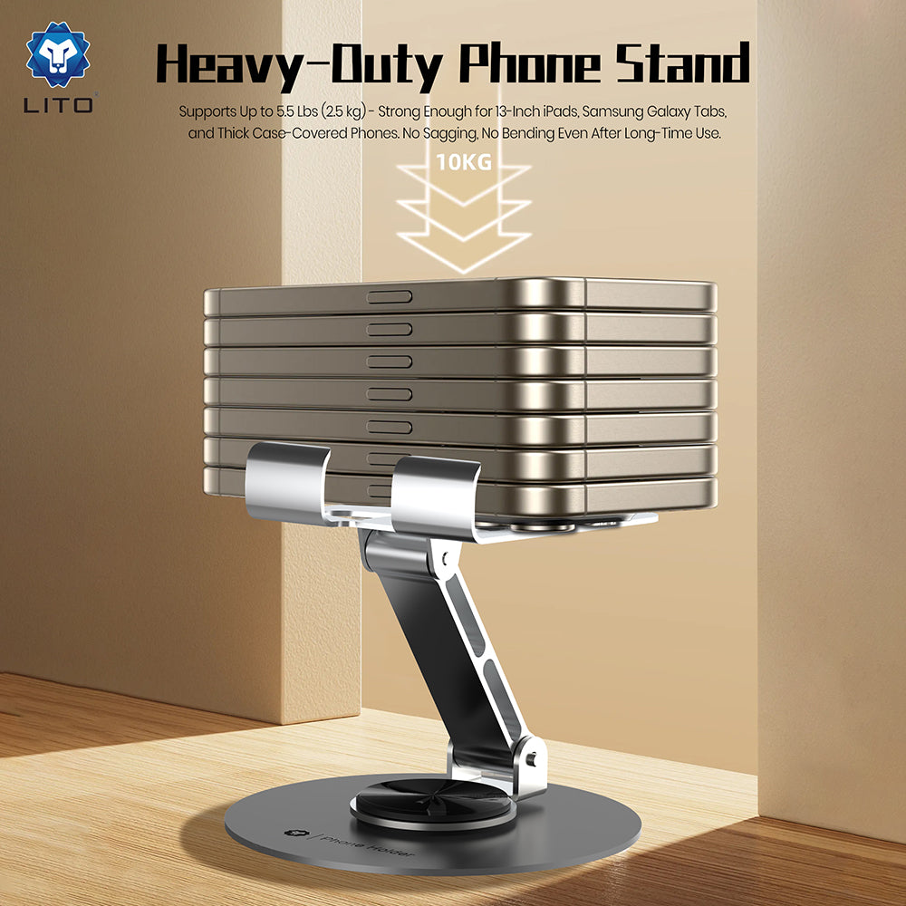 Soporte de Escritorio Lito LT-H01, Universal, Gris