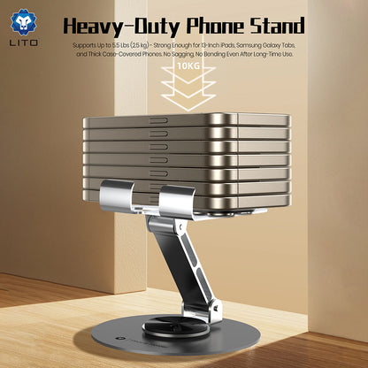 Soporte de Escritorio Lito LT-H01, Universal, Gris